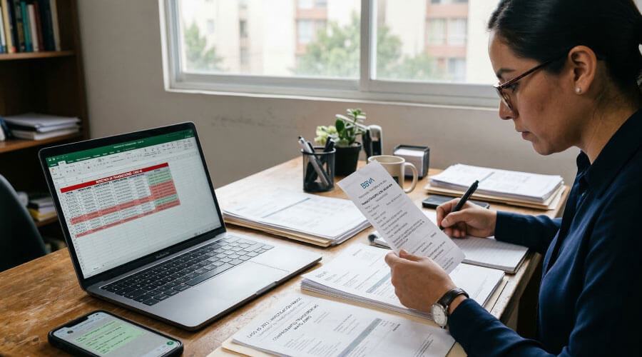 Documentos, capturas de transferencia y mensajes utilizados como evidencia en una denuncia por fraude